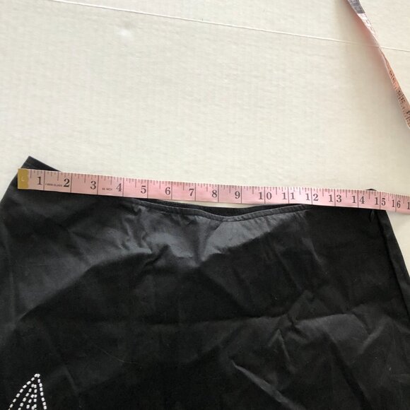 NEW Cache Poodle type beaded Black skirt size 6 White Sequin Mesh Hem - Picture 4 of 9